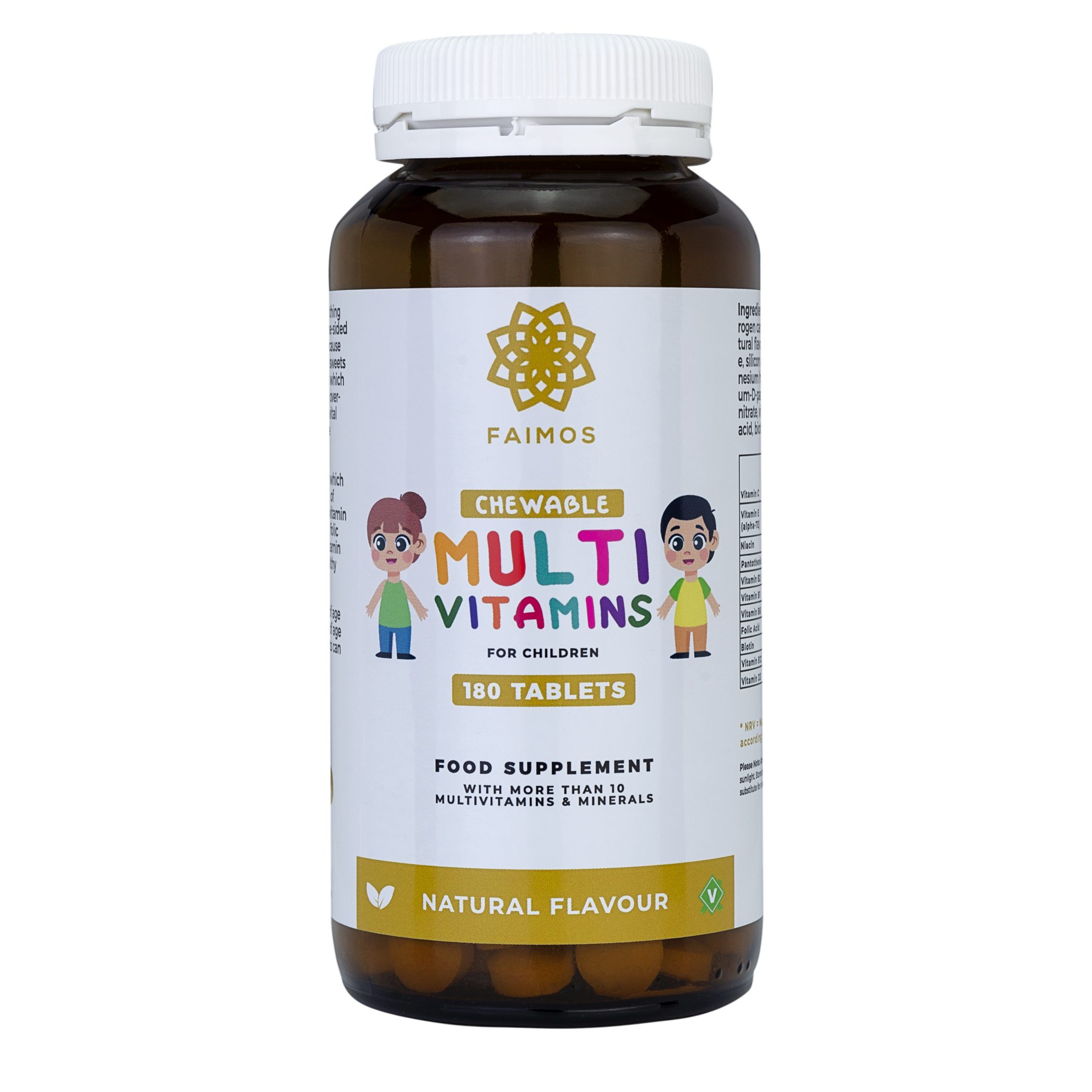 Faimos chewable multivitamin tablets for kids